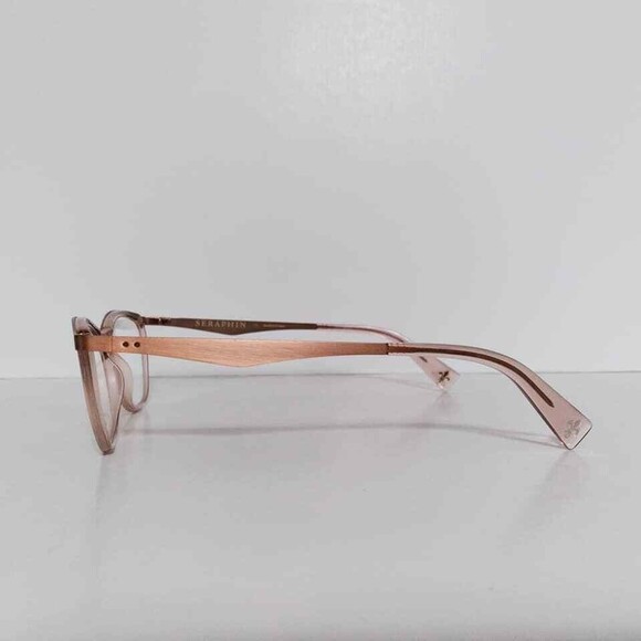 Women's Seraphin Rose Gold Designer Cat Eyeglasses Frames Handmade In Japan - Picture 3 of 5